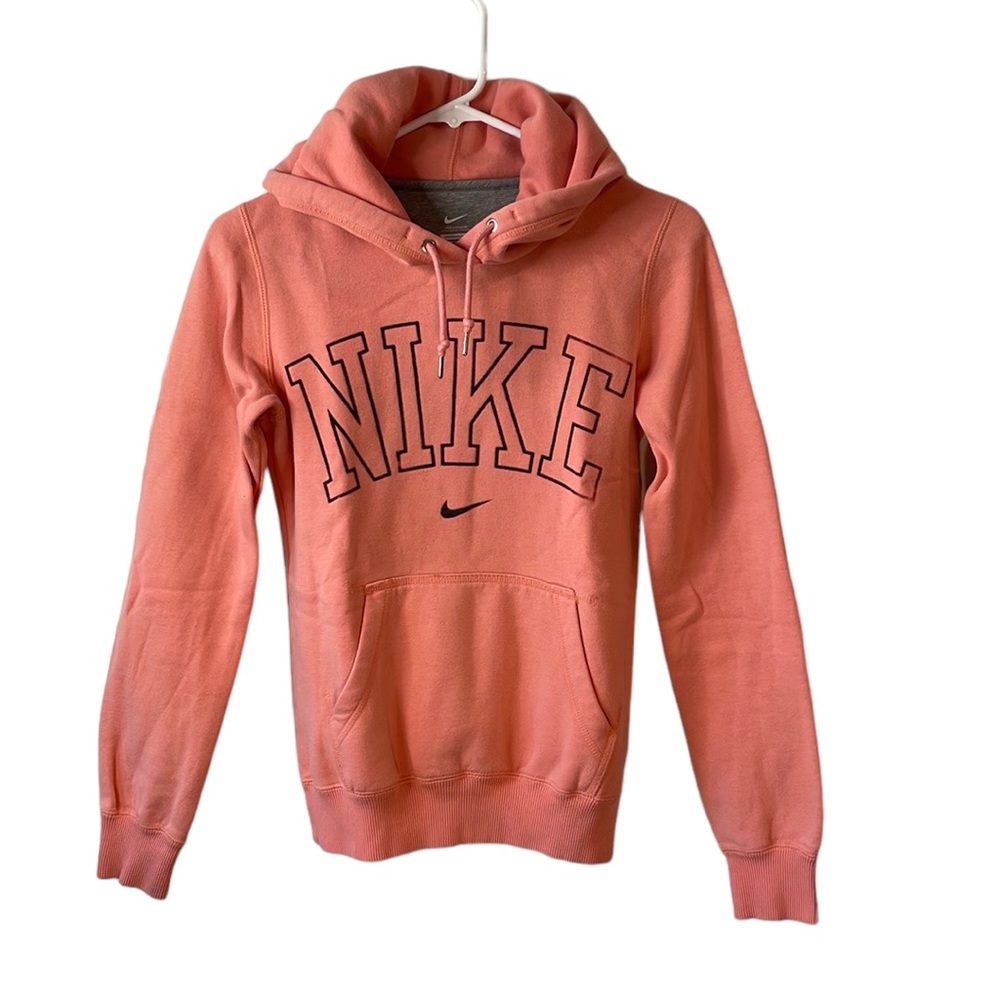 Nike Sweatshirt Hoodie XS Peach Pink Kanga Pocket